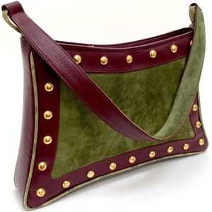 NWOT Leather Suede and Snakeskin Shoulderbag